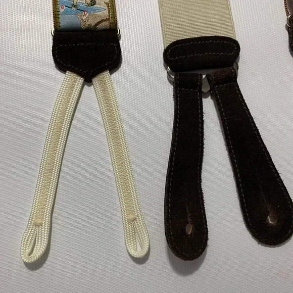 Trafalgar limited edition Hawaiian dancers print suspenders silk leather… - Picture 9 of 12